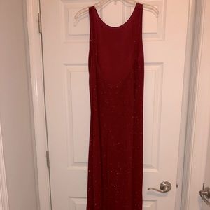 Red hot sparkle evening dress
